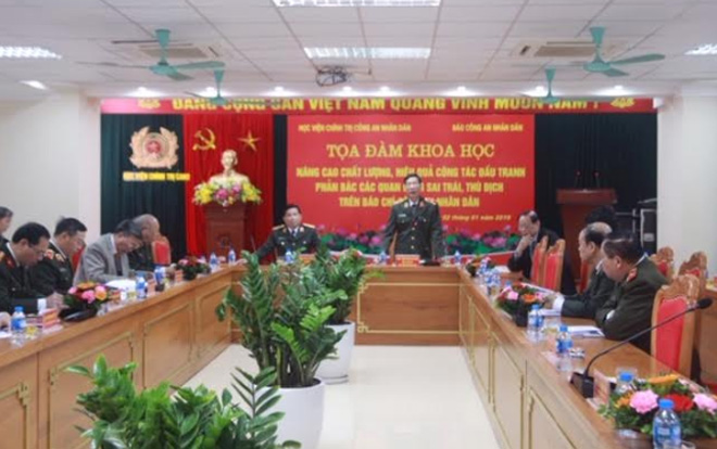 Học viện Chính trị Công an nhân dân Tọa đàm khoa học “Nâng cao chất lượng, hiệu quả công tác đấu tranh phản bác các quan điểm sai trái, thù địch”.