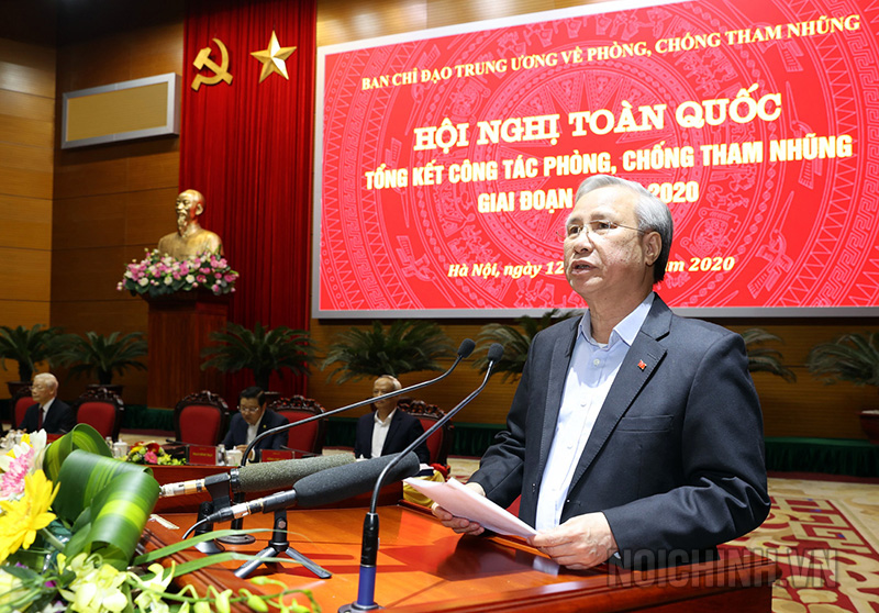 Đồng chí Trần Quốc Vượng, Thường trực Ban Bí thư, Phó trưởng Ban Chỉ đạo Trung ương về phòng, chống tham nhũng khai mạc Hội nghị