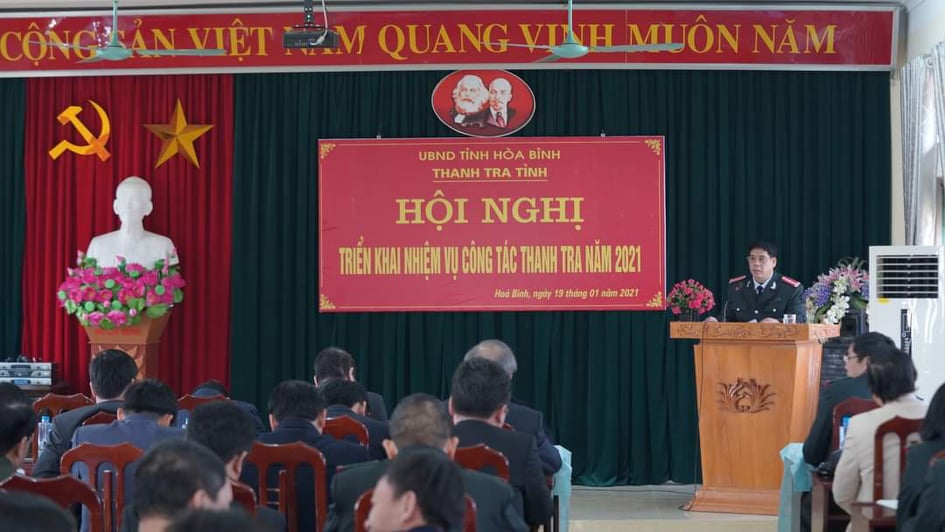 Hội nghị triển khai công tác thanh tra năm 2021 của Thanh tra tỉnh Hòa Bình