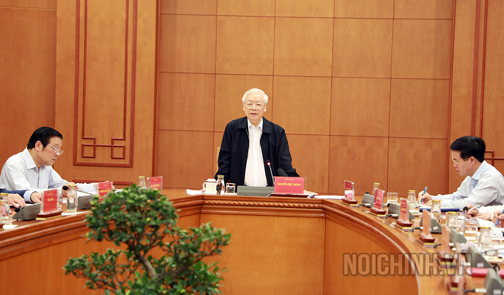 Đồng chí Tổng Bí thư, Chủ tịch nước Nguyễn Phú Trọng, Trưởng Ban Chỉ đạo Trung ương về phòng, chống tham nhũng phát biểu chỉ đạo