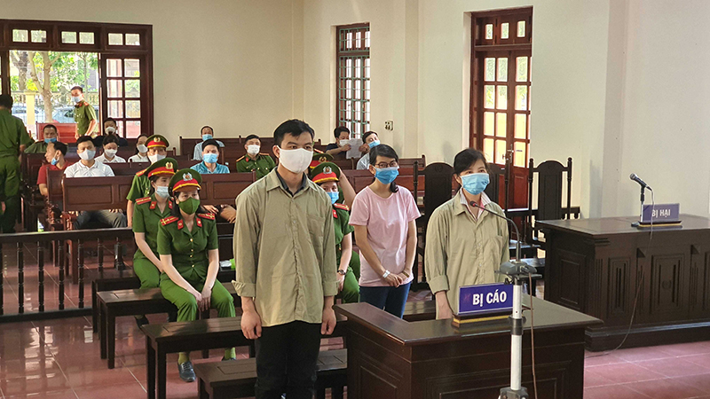 Các bị cáo tại phiên tòa