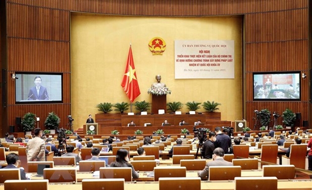 Quang cảnh Hội nghị tại điểm cầu Hà Nội