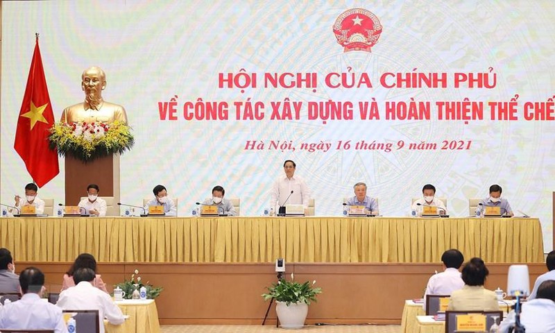 Hội nghị trực tuyến của Chính phủ về công tác xây dựng và hoàn thiện thể chế