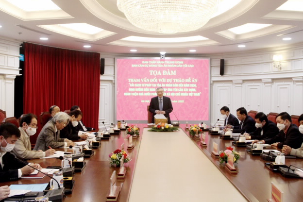 Tọa đàm tham vấn đối với dự thảo Đề án về cải cách tư pháp tại Tòa án