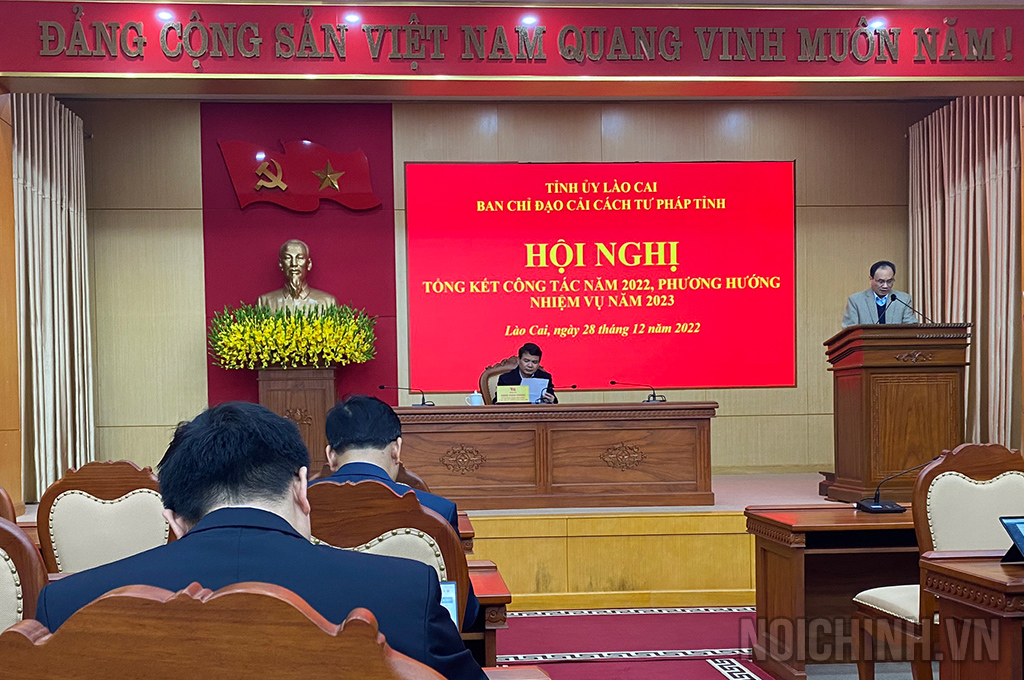 Hội nghị tổng kết nhiệm vụ năm 2022, triển khai nhiệm vụ năm 2023 của Ban Chỉ đạo Cải cách tư pháp tỉnh Lào Cai
