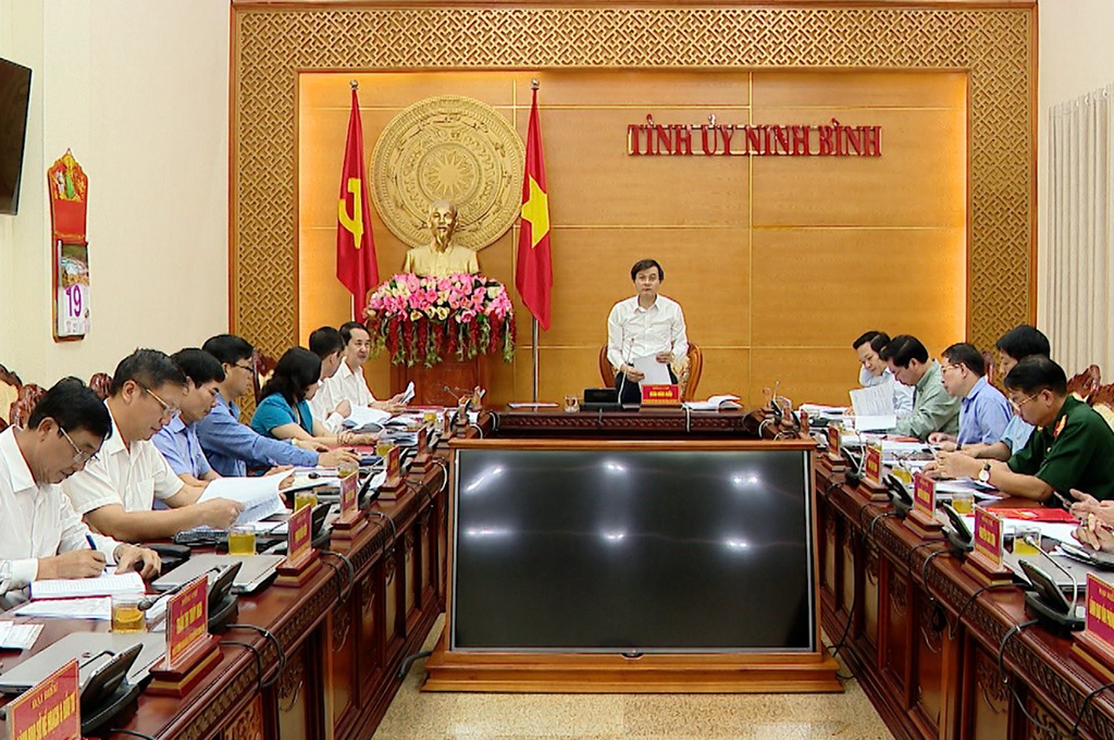 Hội nghị Ban Thường vụ Tỉnh ủy Ninh Bình