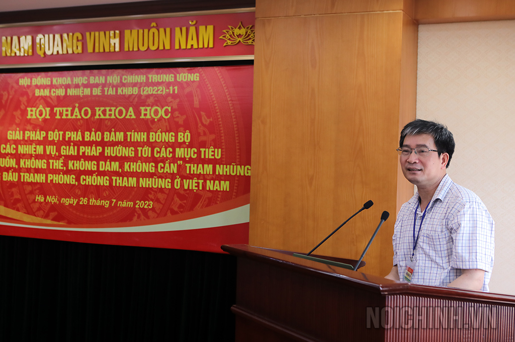 Đồng chí PGS. TS Vũ Công Giao, Đại học Luật, Đại học Quốc gia Hà Nội 