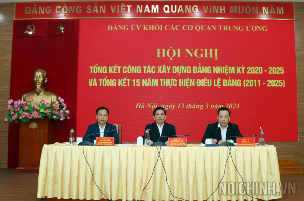 Các đồng chí chủ trì Hội nghị