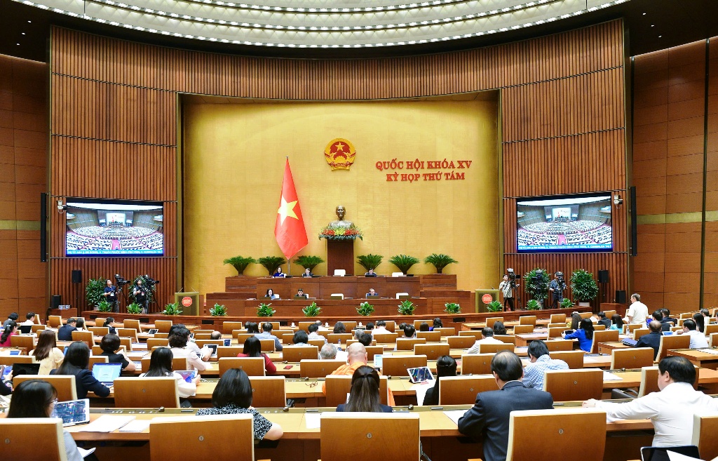 Các đại biểu Quốc hội thảo luận tại hội trường