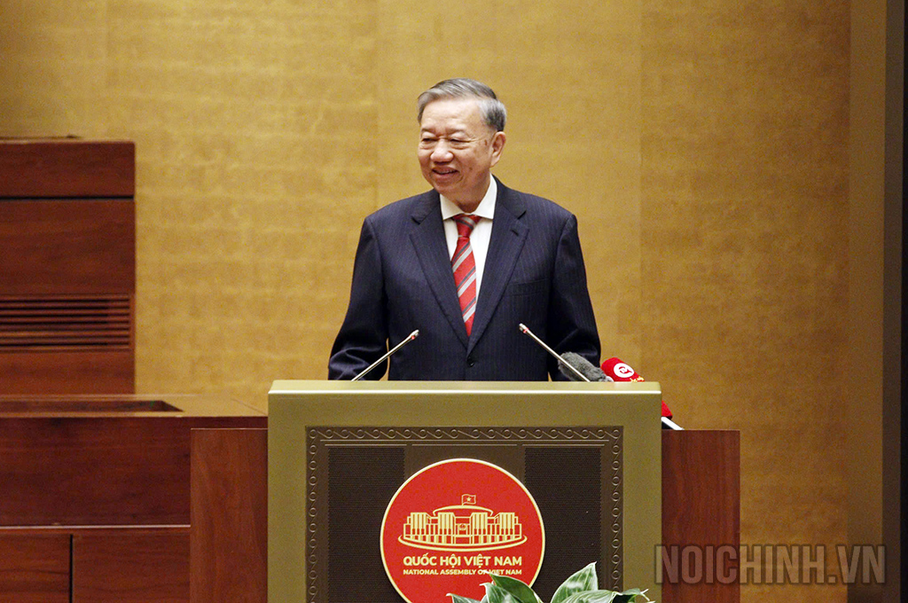 Đồng chí Tổng Bí thư Tô Lâm phát biểu chỉ đạo