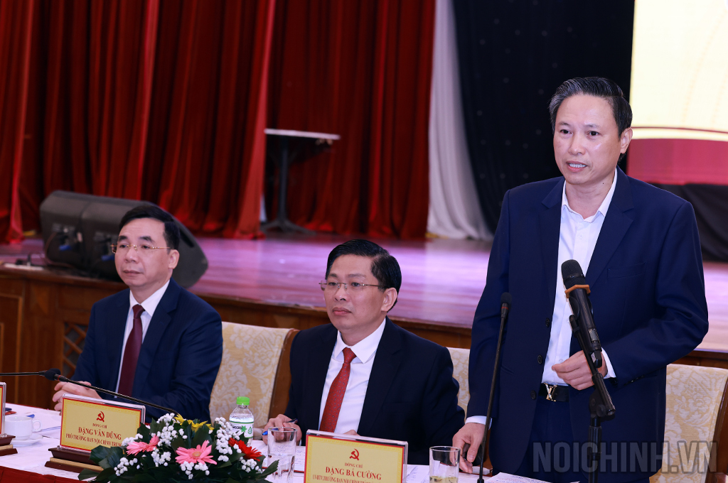 Đồng chí Đặng Bá Cường, Ủy viên Ban Thường vụ, Trưởng Ban Nội chính Thành ủy Hải Phòng, Cụm trưởng Cụm thi đua số 2