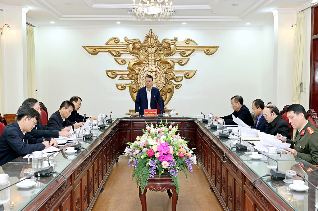 Đồng chí Đặng Khánh Toàn, Bí thư Tỉnh ủy, Trưởng Ban Chỉ đạo phòng, chống tham nhũng, lãng phí, tiêu cực tỉnh Nam Định phát biểu