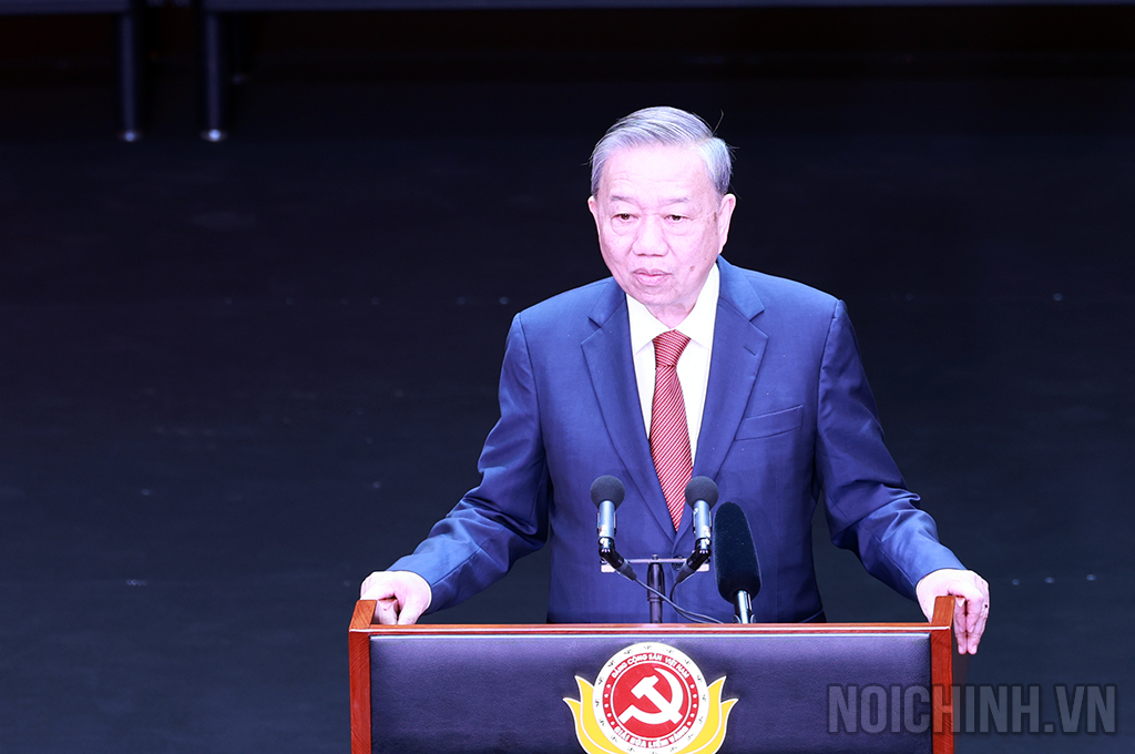 Tổng Bí thư Tô Lâm phát biểu tại Lễ trao Giải