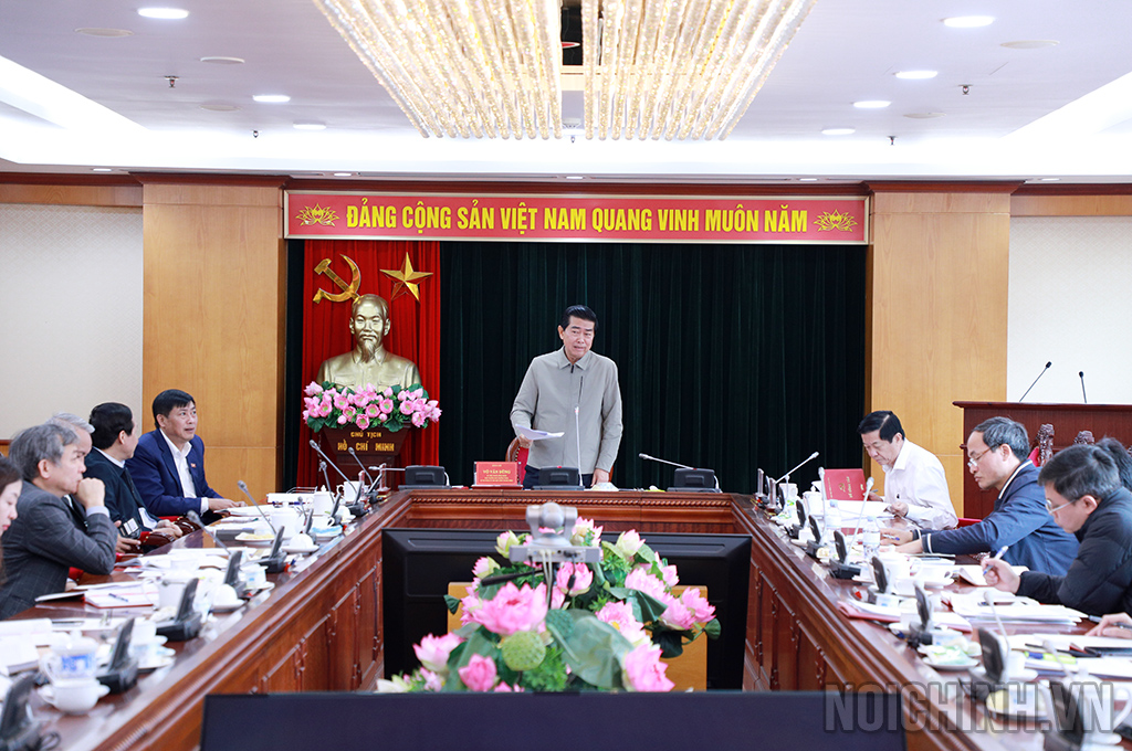 Đồng chí Võ Văn Dũng, Ủy viên Trung ương Đảng, Phó Trưởng ban Thường trực Ban Nội chính Trung ương phát biểu kết luận