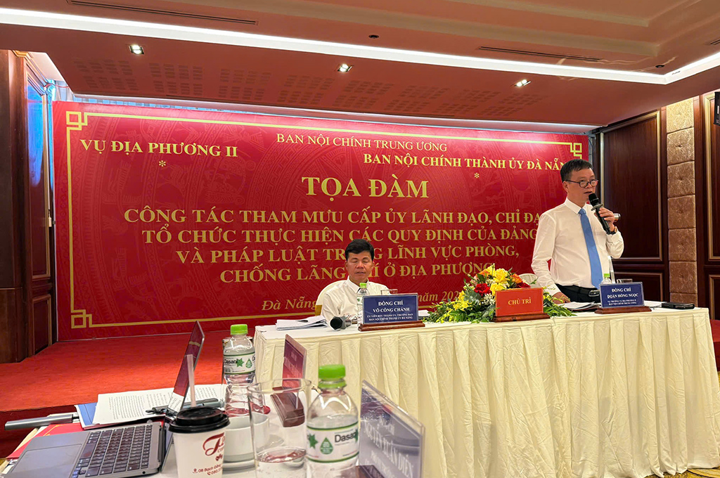 Đồng chí Đoàn Hồng Ngọc, Vụ trưởng vụ Địa phương II, Ban Nội chính Trung ương phát biểu