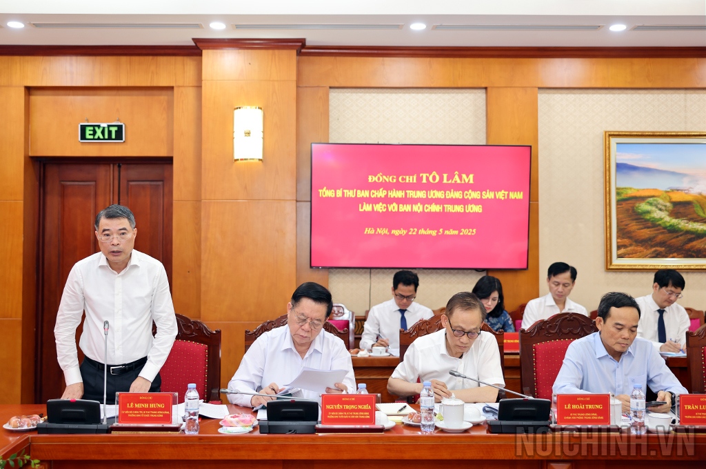 Đồng chí Lê Minh Hưng, Ủy viên Bộ Chính trị, Bí thư Trung ương Đảng, Trưởng Ban Tổ chức Trung ương