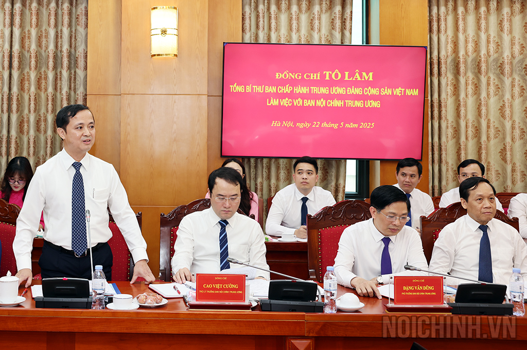 Đồng chí Nguyễn Xuân Trường, Vụ trưởng Vụ Địa phương I, Ban Nội chính Trung ương