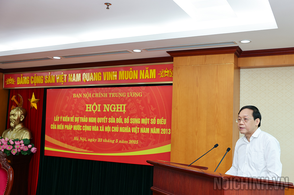 Đồng chí Nguyễn Thanh Hải, Phó Trưởng Ban Nội chính Trung ương chủ trì Hội nghị