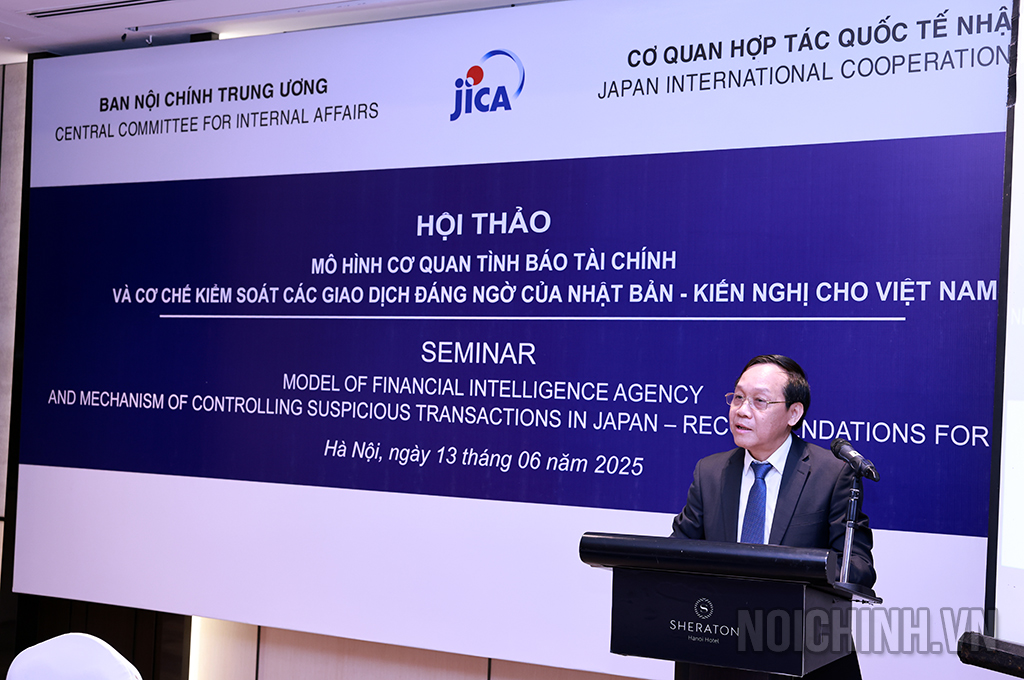 đồng chí Nguyễn Thanh Hải, Phó Trưởng Ban Nội chính Trung ương phát biểu khai mạc và bế mạc Hội thảo