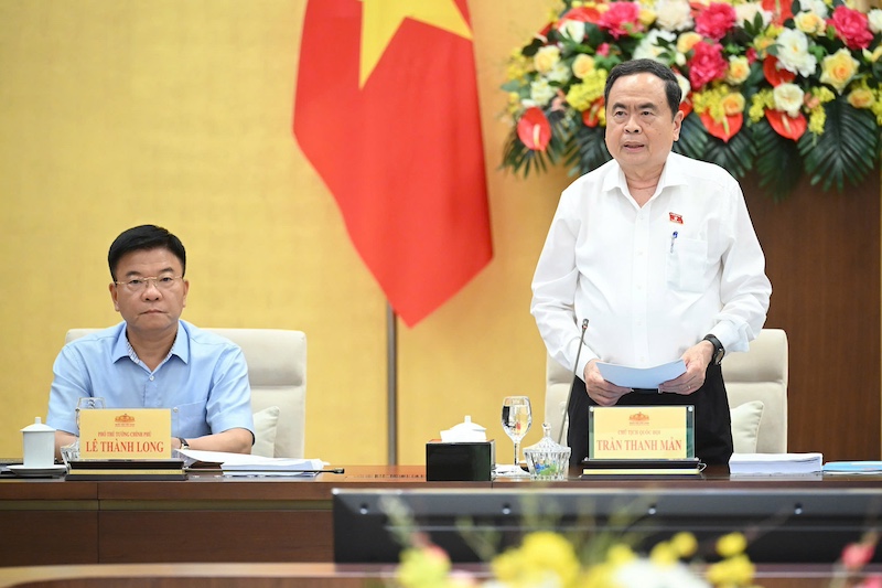 Chủ tịch Quốc hội Trần Thanh Mẫn phát biểu tại Phiên họp