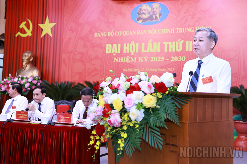 Đồng chí Nguyễn Cảnh Lam, Vụ trưởng, Bí thư Chi bộ Vụ Theo dõi công tác phòng, chống tham nhũng, lãng phí, tiêu cực