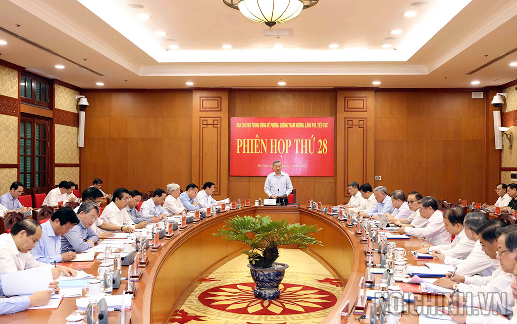 Phiên thứ 28 Ban Chỉ đạo Trung ương về phòng, chống tham nhũng, lãng phí, tiêu cực