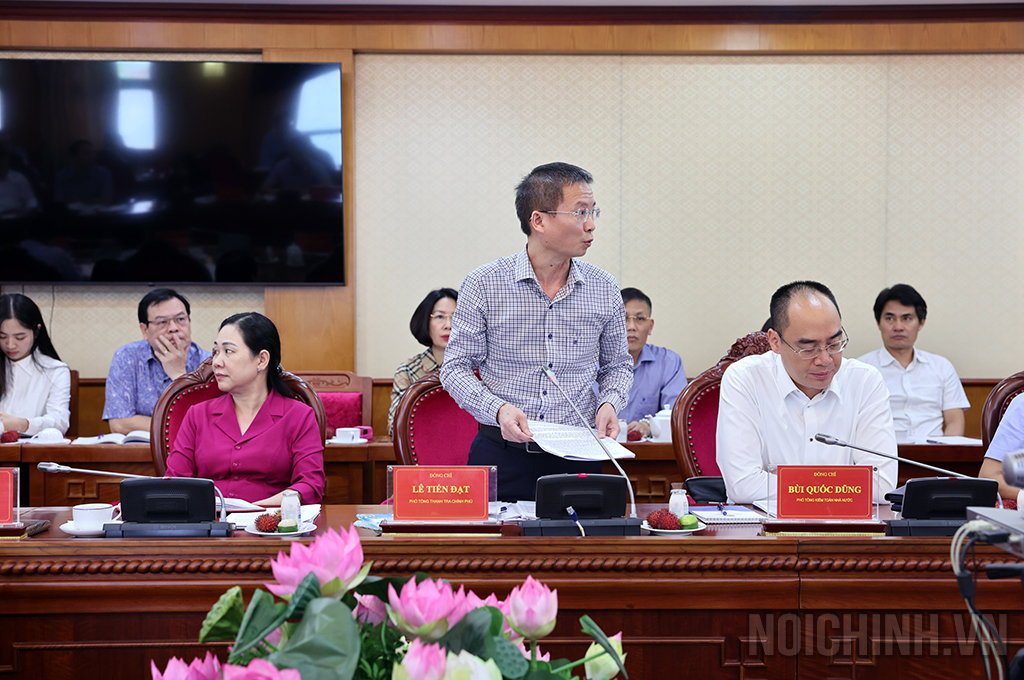 Đồng chí Lê Tiến Đạt, Phó Tổng Thanh tra Chính phủ 