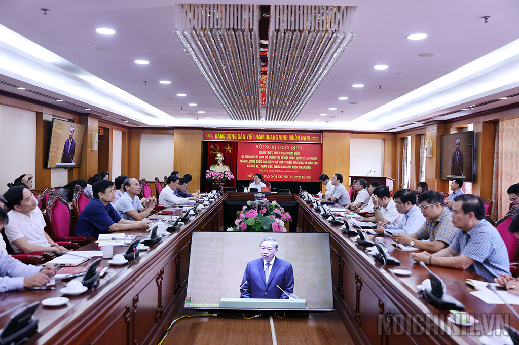 Quang cảnh Hội nghị tại điểm cầu Ban Nội chính Trung ương