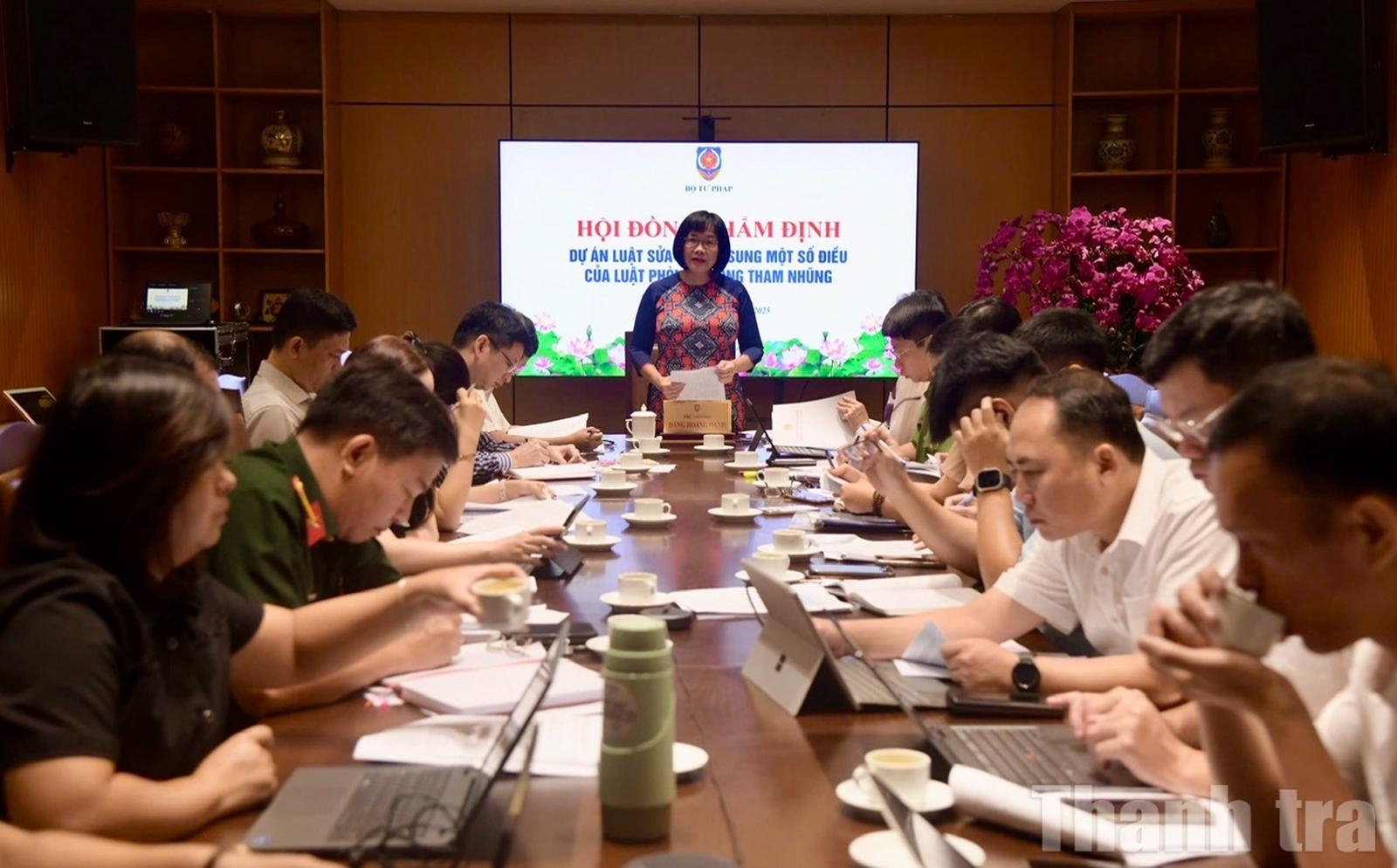 Cuộc họp Hội đồng thẩm định dự án Luật sửa đổi, bổ sung một số điều của Luật Phòng, chống tham nhũng