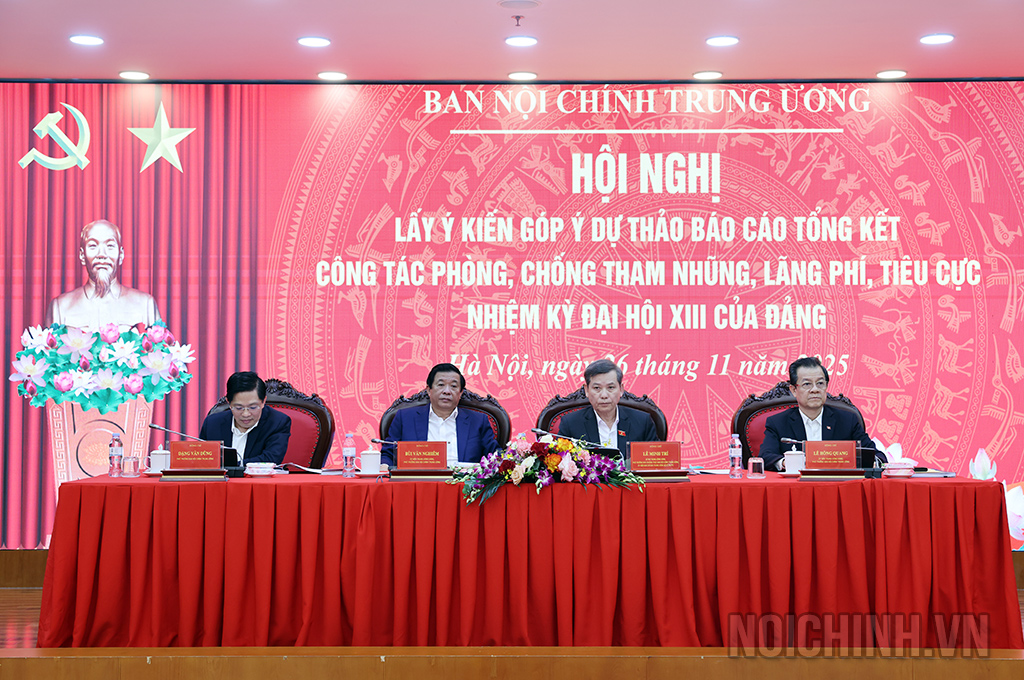 Các đồng chí chủ trì Hội nghị