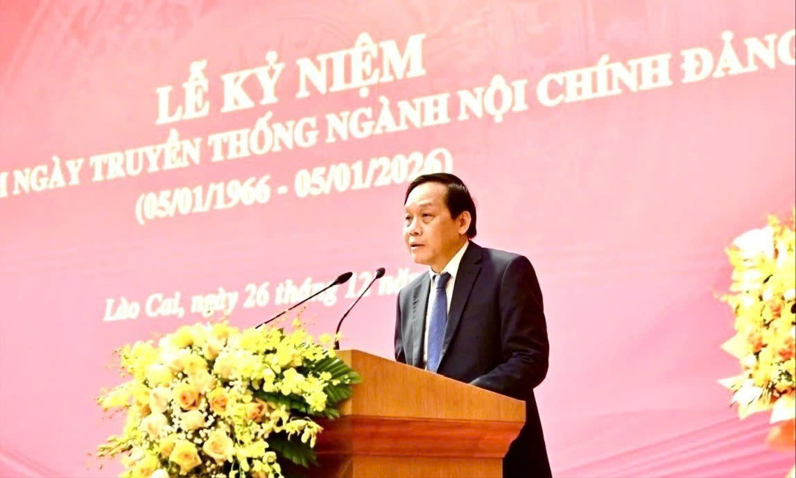 Đồng chí Nguyễn Thanh Hải,  Phó Trưởng Ban Nội chính Trung ương phát biểu tại lễ kỷ niệm