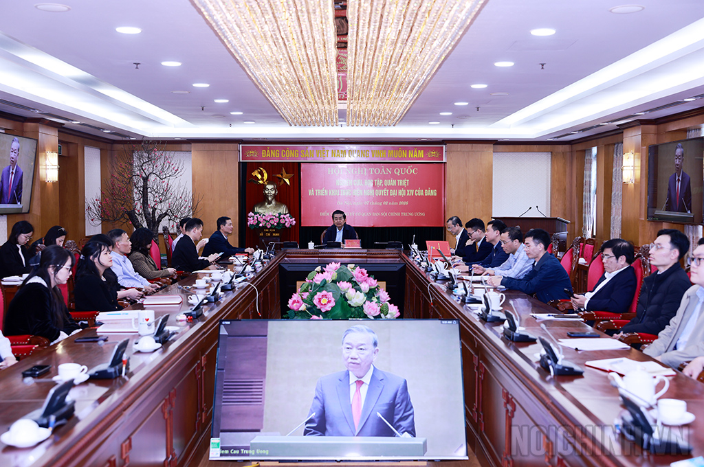 Quang cảnh Hội nghị tại điểm cầu Ban Nội chính Trung ương