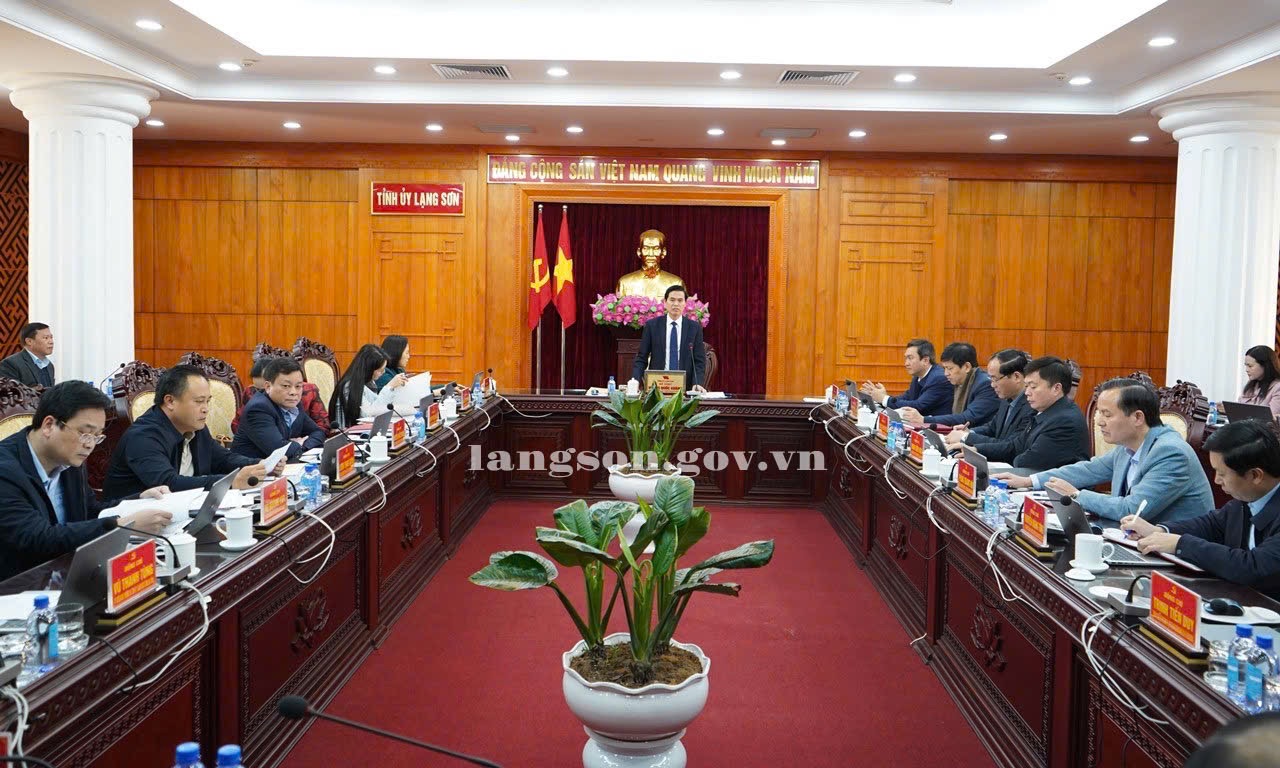 Một Hội nghị Ban Thường vụ Tỉnh ủy Lạng Sơn