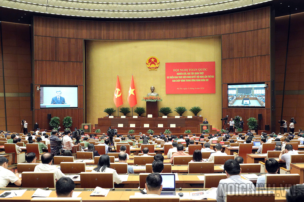 Quang cảnh Hội nghị tại điểm cầu Trung ương