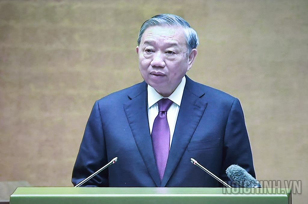 Đồng chí Tô Lâm, Tổng Bí thư Ban Chấp hành Trung ương Đảng Cộng sản Việt Nam, Chủ tịch nước cộng hòa xã hội chủ nghĩa Việt Nam phát biểu chỉ đạo