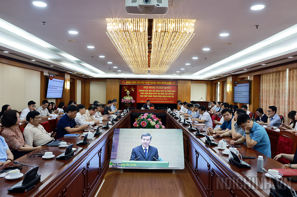Quang cảnh Hội nghị tại điểm cầu Ban Nội chính Trung ương