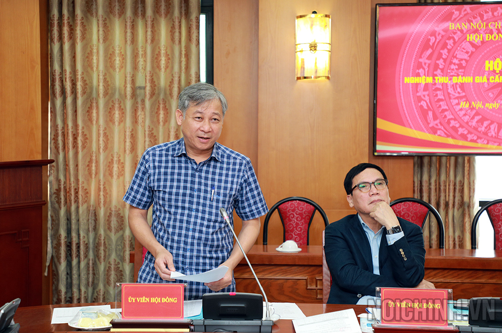 TS. Nguyễn Cảnh Lam, Vụ trưởng Vụ Theo dõi công tác phòng, chống tham nhũng, lãng phí, tiêu cực, Ban Nội chính Trung ương, Ủy viên Hội đồng phát biểu