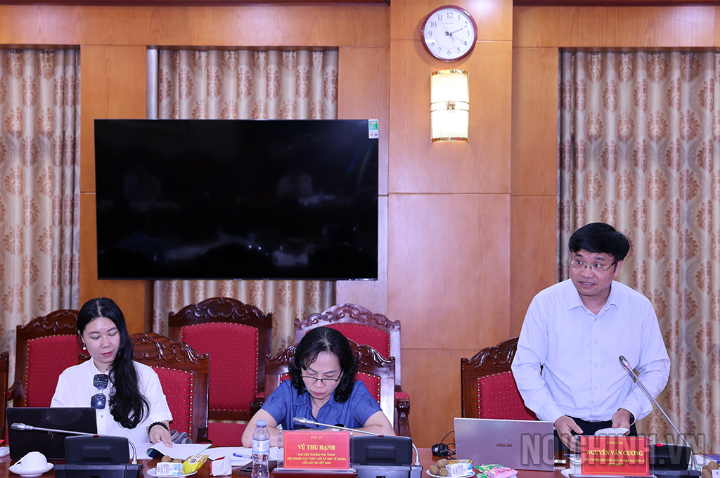 Đồng chí Nguyễn Văn Cương, Viện trưởng Viện Chiến lược và Khoa học pháp lý, Bộ Tư pháp