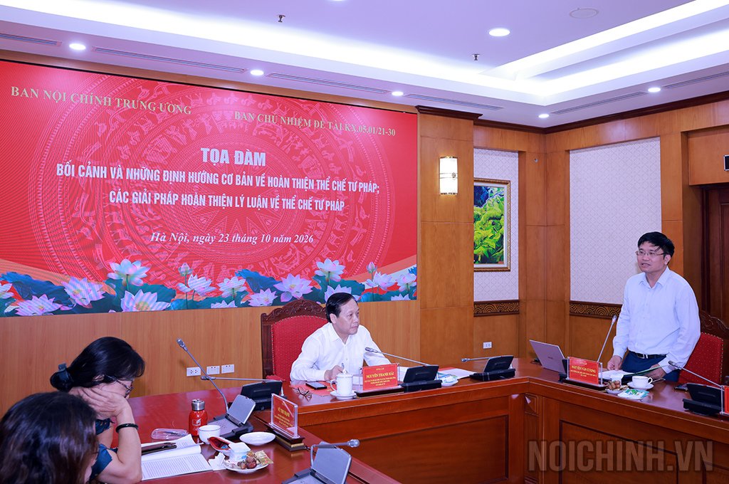 Đồng chí Nguyễn Văn Cương, Viện trưởng Viện Chiến lược và Khoa học Pháp lý, Bộ Tư pháp