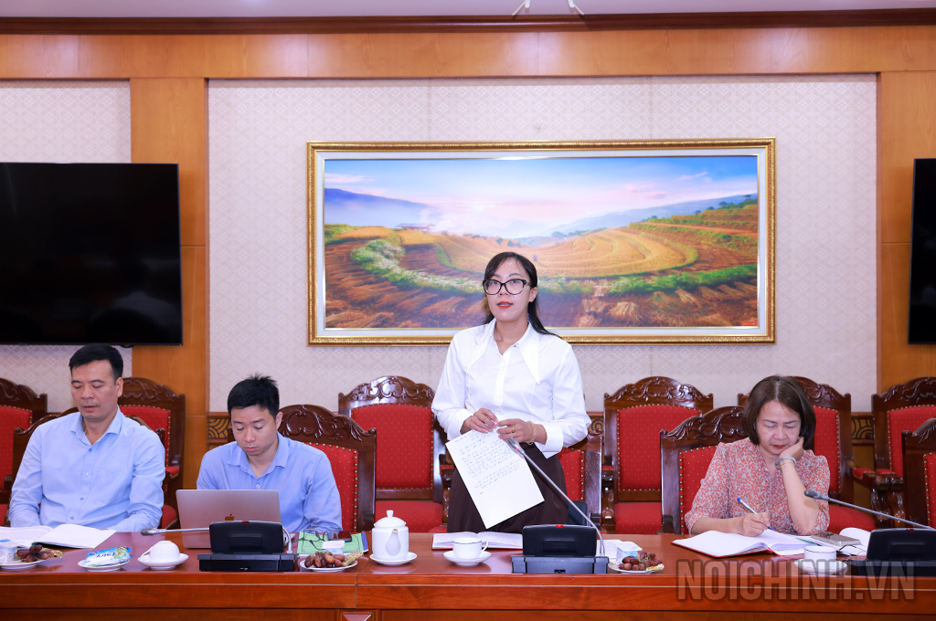 Đồng chí Lê Thị Yến, Cục Pháp chế và Cải cách hành chính, tư pháp, Bộ Công an