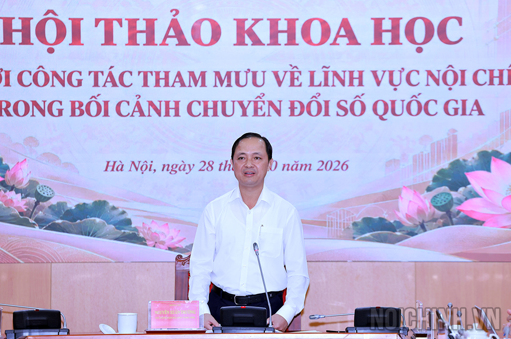 Đồng chí Nguyễn Xuân Trường, Phó Trưởng Ban Nội chính Trung ương phát biểu