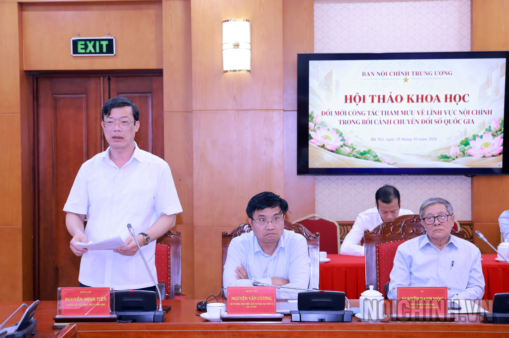 Đồng chí Nguyễn Minh Tiến, Ủy viên Ban Thường vụ tỉnh ủy, Trưởng Ban Nội chính Tỉnh ủy Ninh Bình