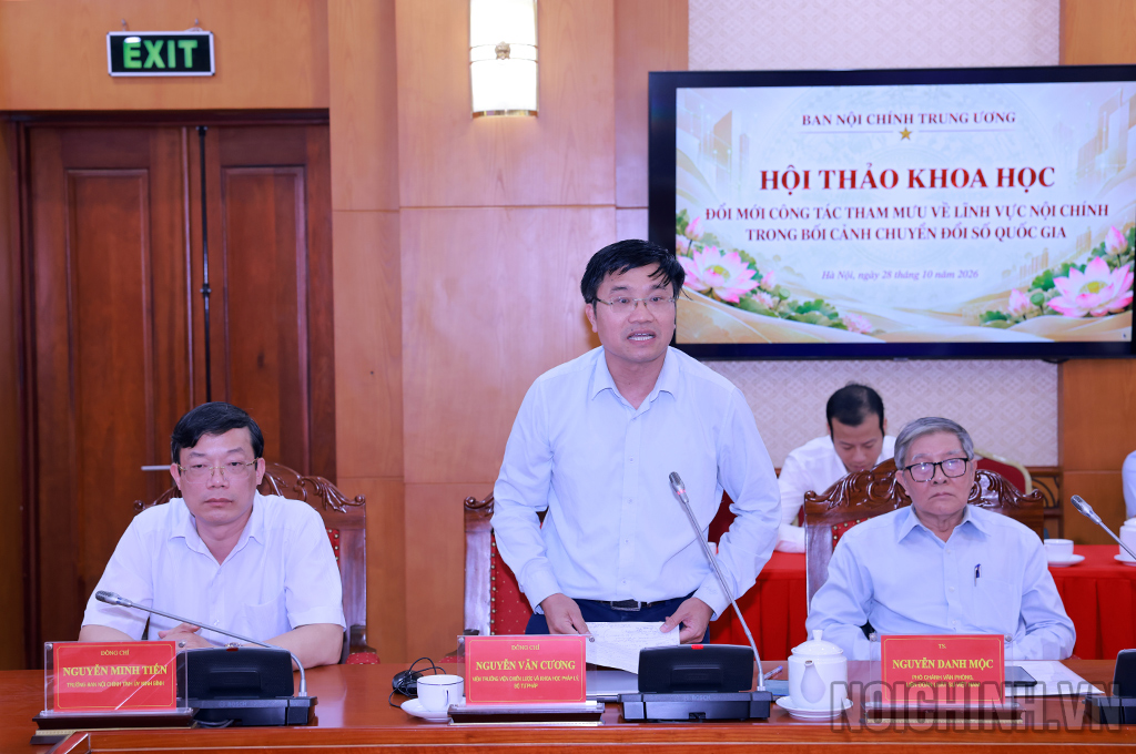 Đồng chi Nguyễn Văn Cương, Viện trưởng Viện Chiến lược và Khoa học pháp lý, Bộ Tư pháp